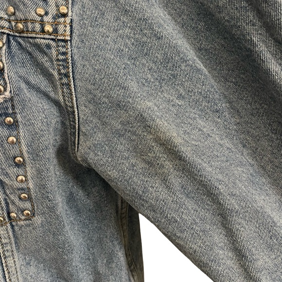 Free People Blue Studded Denim Jacket - Picture 7 of 13